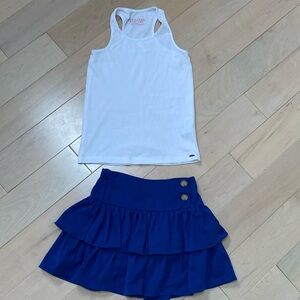 CPC Classic Prep childrenswear girls blue skirt white Zara tank top